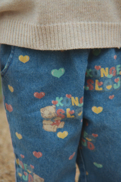 Magot Pants GOTS, Teddy Coeur