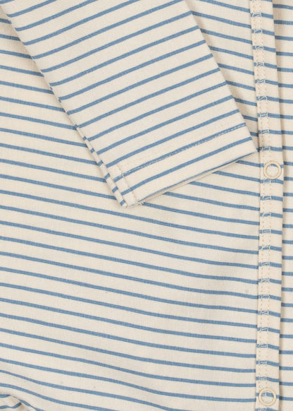 Basic Newborn Onesie GOTS, Stripe Bluie