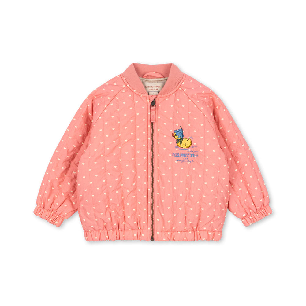Juno Duckling Printed Bomber Jacket, Coeur Feathers