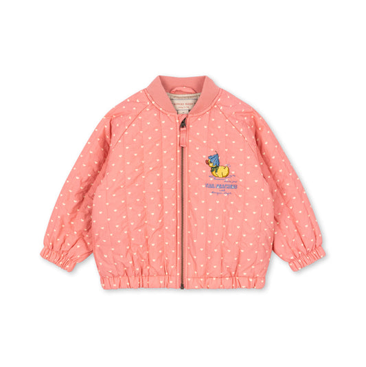Juno Duckling Printed Bomber Jacket, Coeur Feathers