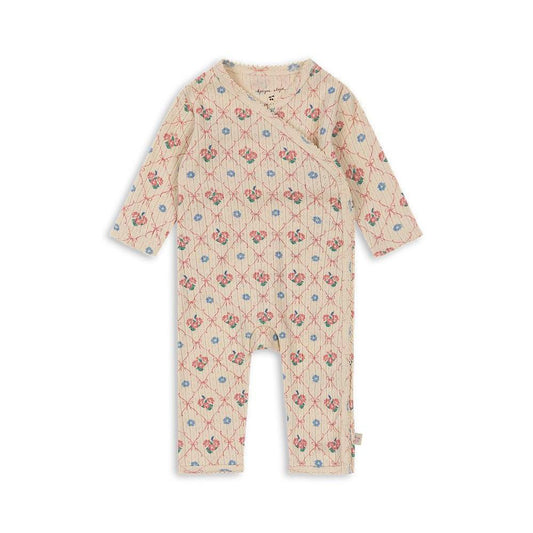 Minnie Newborn Organic Onesie, Fleur Decor