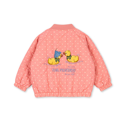 Juno Duckling Printed Bomber Jacket, Coeur Feathers