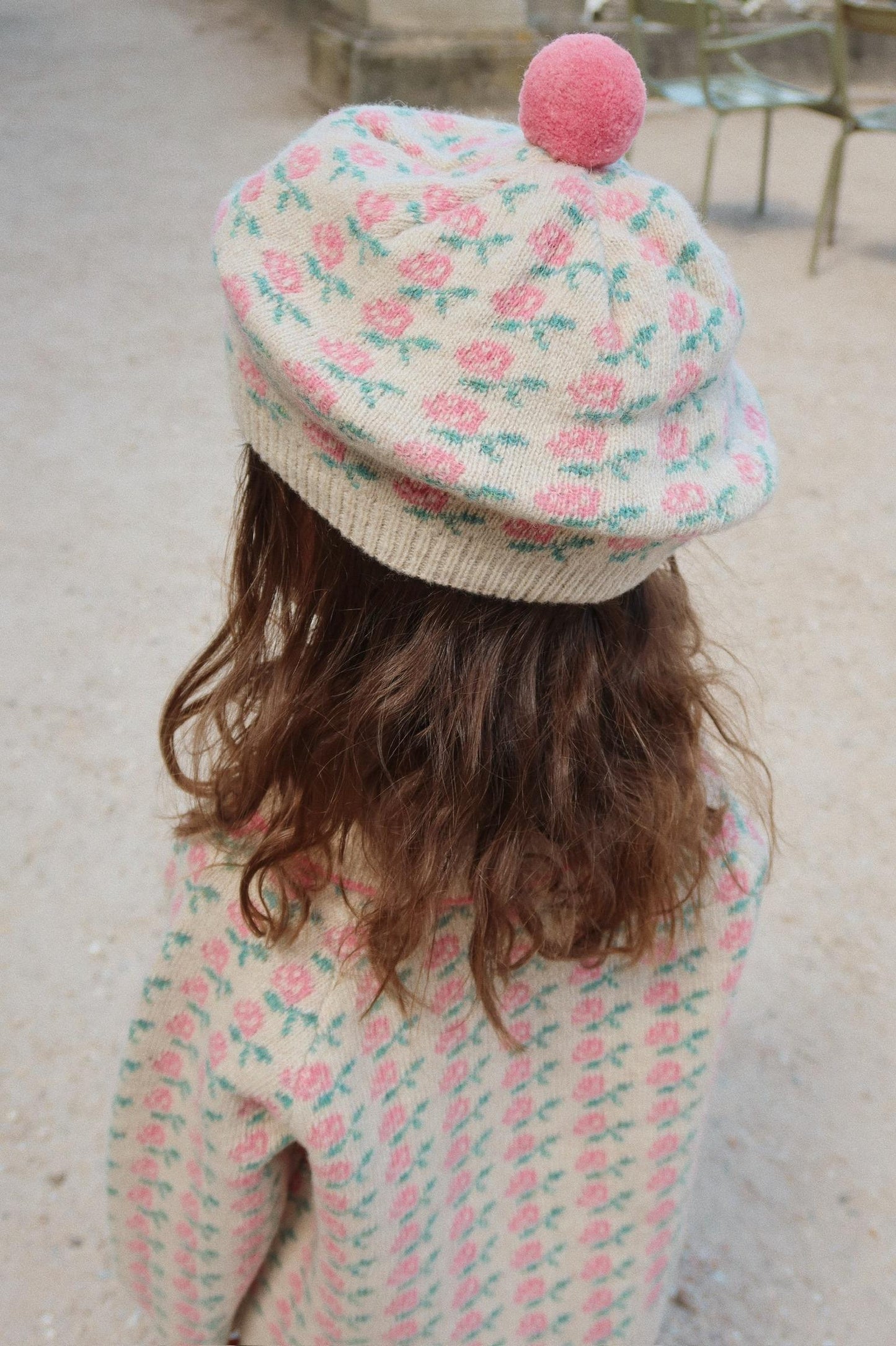 Belou Knit Beret, Rose