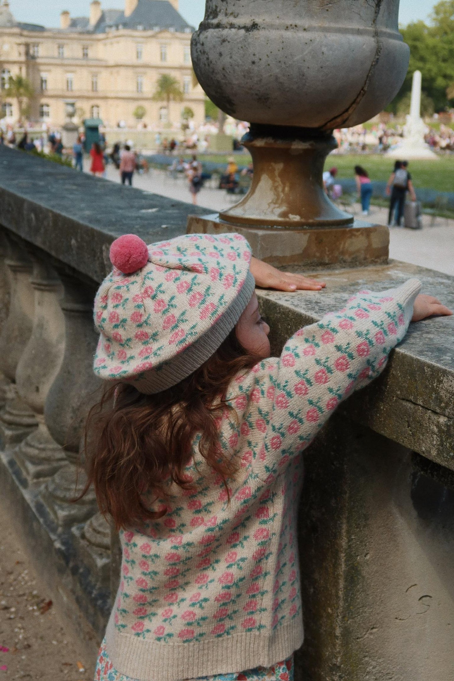 Belou Knit Beret, Rose