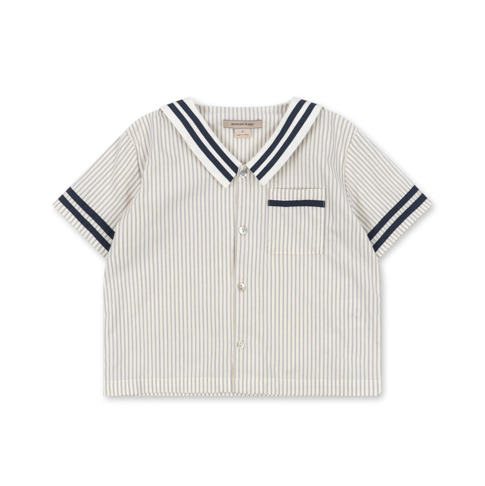 Allie Sailor Shirt GOTS, Bleu Stripe