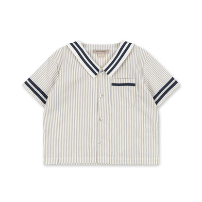 Allie Sailor Shirt GOTS, Bleu Stripe