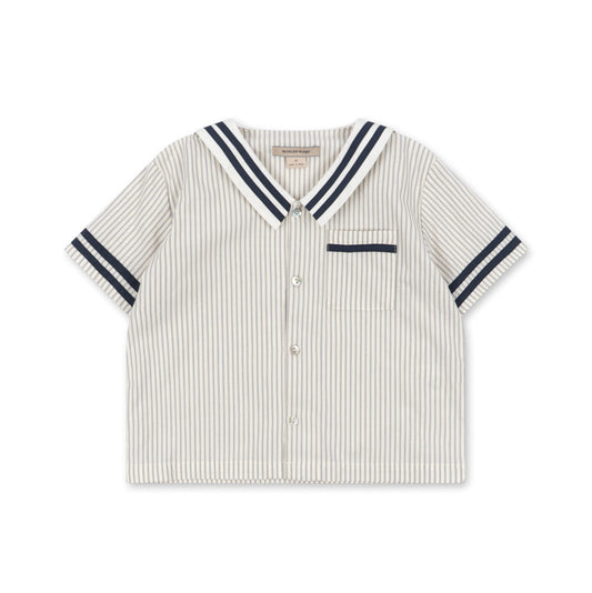 Allie Sailor Shirt GOTS, Bleu Stripe