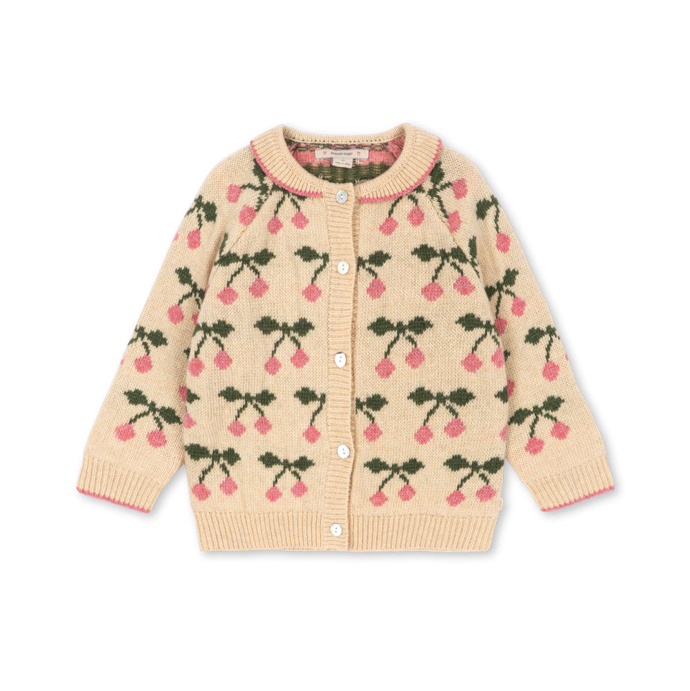 Belou Collar Cardigan, Cherry