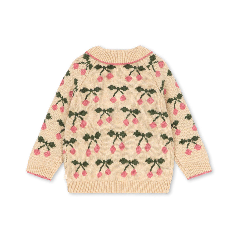 Belou Collar Cardigan, Cherry