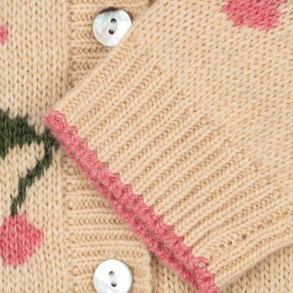 Belou Collar Cardigan, Cherry