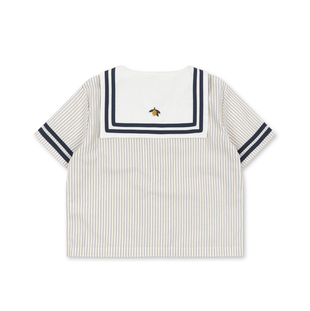 Allie Sailor Shirt GOTS, Bleu Stripe