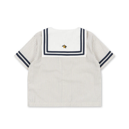 Allie Sailor Shirt GOTS, Bleu Stripe