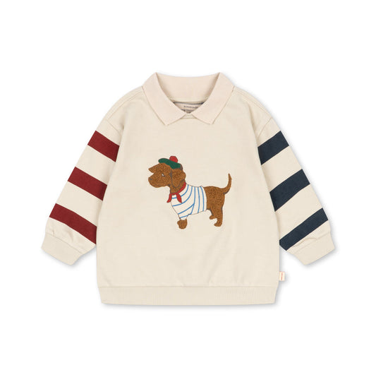Spotty Sweat Shirt GOTS, Brown Rice