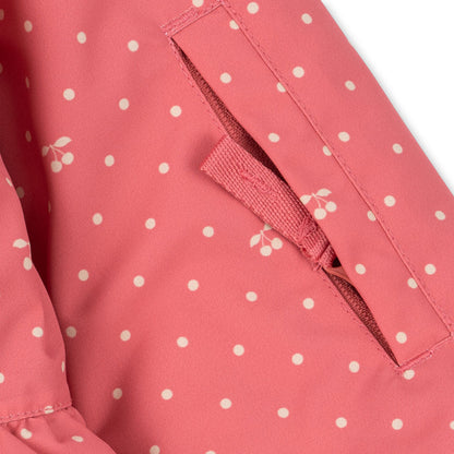 Mismou Frill Snow Jacket, Cherry Berry Dot