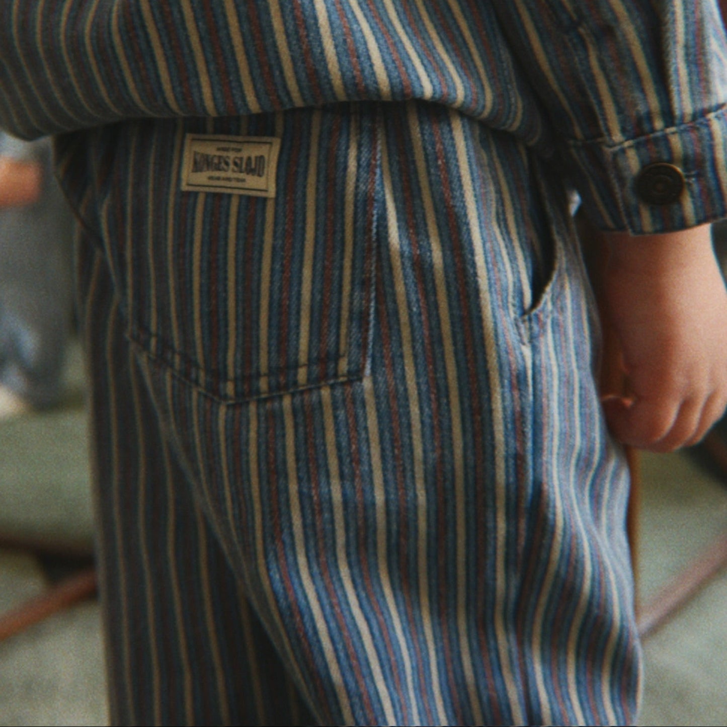 Magot Pants GOTS, Tricolore Bleu