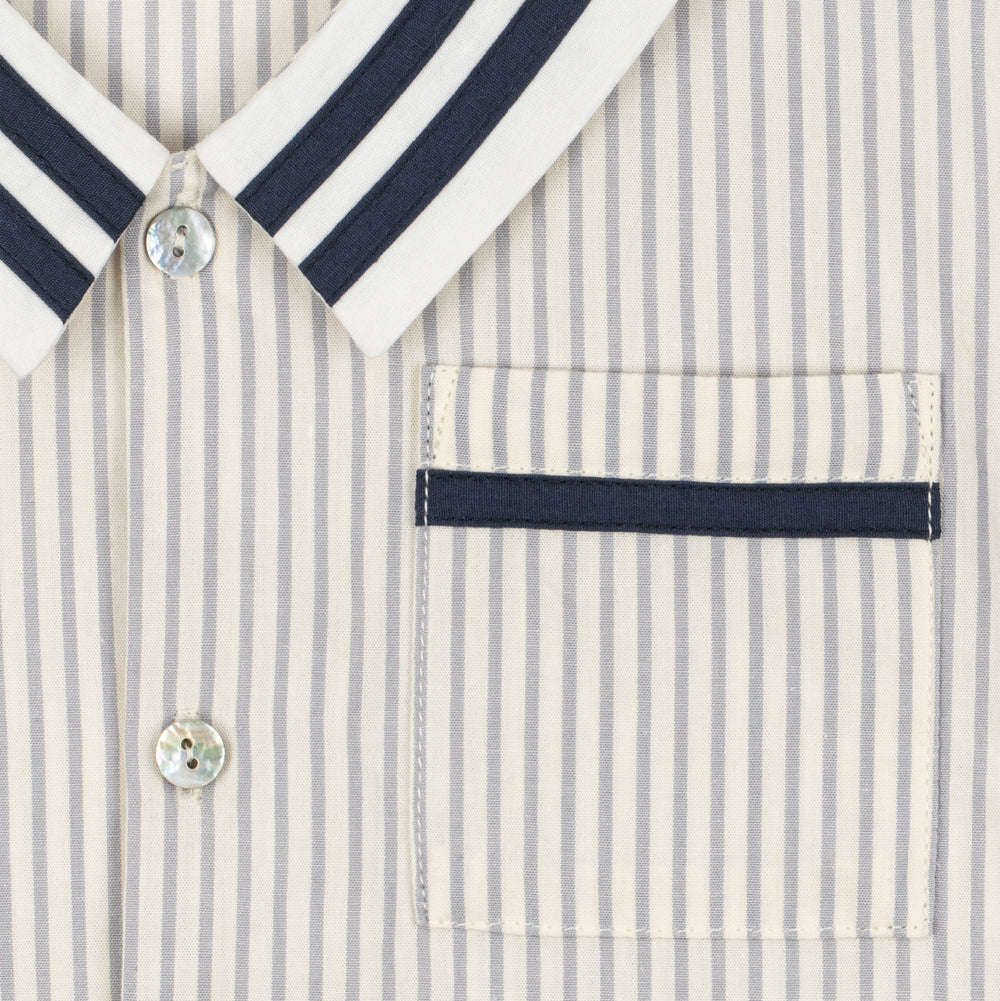 Allie Sailor Shirt GOTS, Bleu Stripe