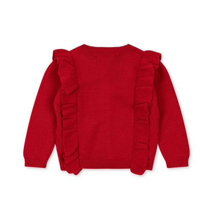 Fiol Frill Cardigan, Barbados Cherry