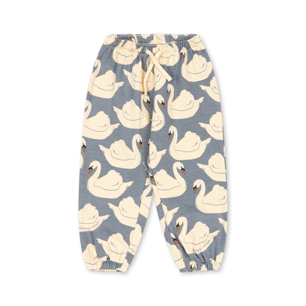 Loupy Print Sweat Pants GOTS, Swan