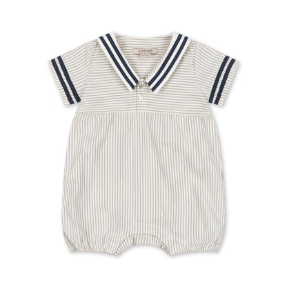 Allie Sailor Romper GOTS, Bleu Stripe