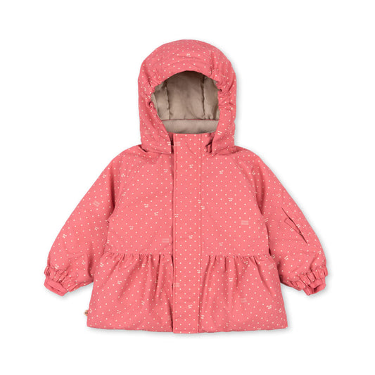 Mismou Frill Snow Jacket, Cherry Berry Dot