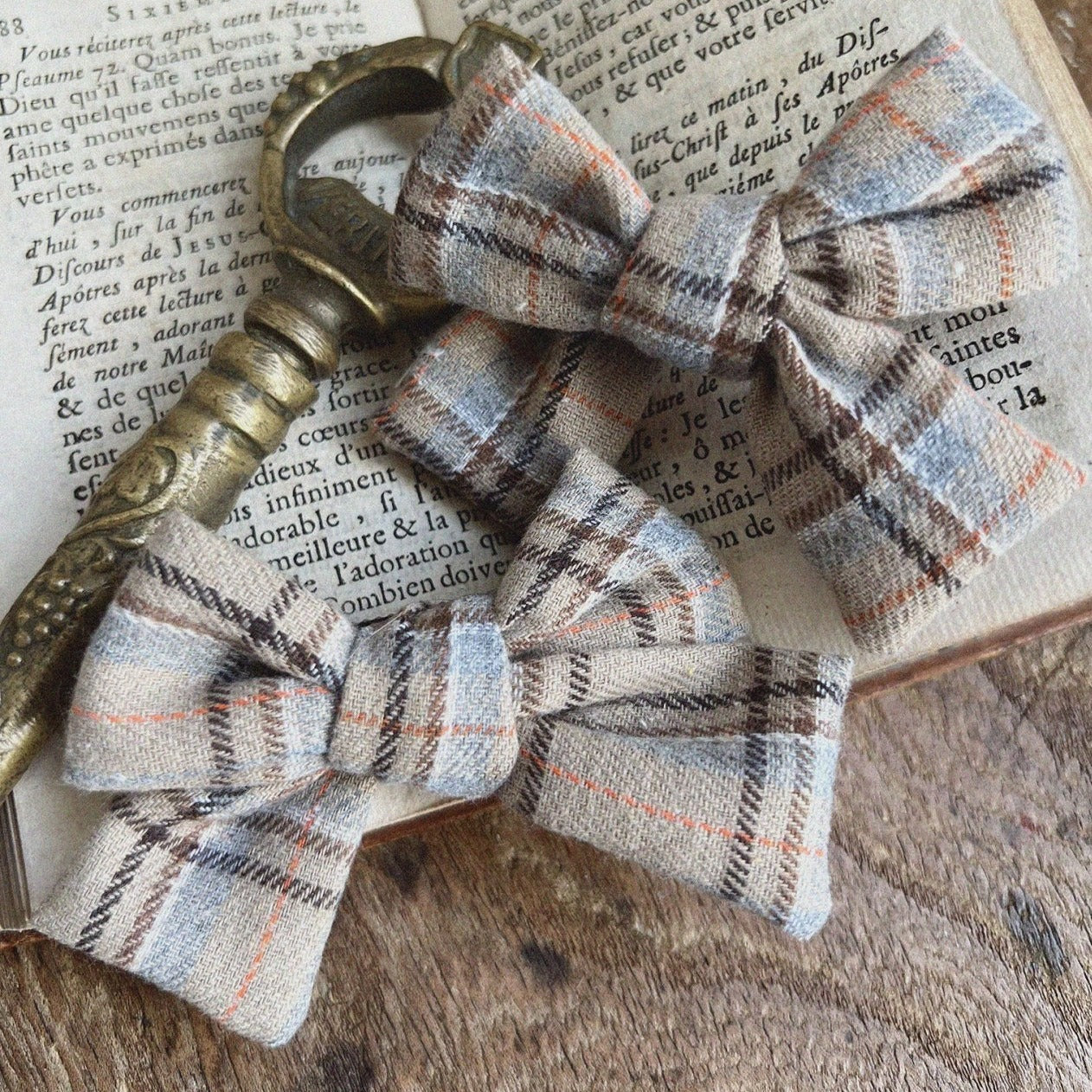 Printed Bow Clip, 4 Colours